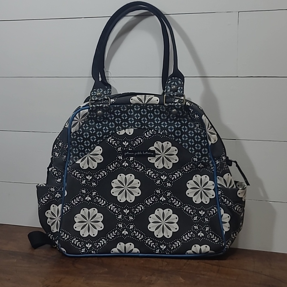 EUC Petunia Pickle Bottom It's A Small World Backpack Medium Tote Women's Bag
